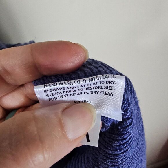 Eileen Fisher Open Cardigan Sz PL Cerulean Blue Lightweight Ribbed Linen/Cotton - Picture 7 of 7